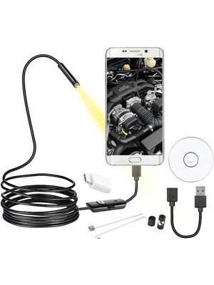 Angel Eye Endoskop 20 Metre Yılan Kamera Su Geçirmez Yılan Kamera