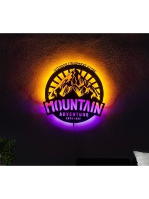 Mountain Adventure Led Işıklı Tablo – Doğanın Enerjisini Evine Getir!