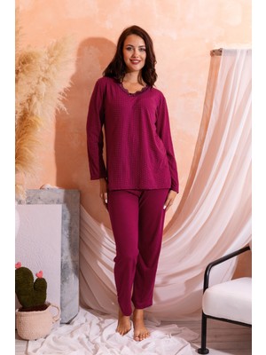 Nisanca Uzun Kollu Bambu Anne Pijama Takımı- Genç Anne Serisi