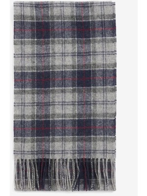 Barbour Unisex Tartan Yün Atkı (%100 Lambswool) TN27 Blue Granite