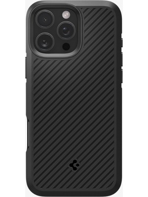 Spigen iPhone 16 Pro Max ile Uyumlu Kılıf Core Armor Üst Düzey Koruma Dokulu Yüzey Siyah Kapak - ACS08023 (Spigen TR Garantili)