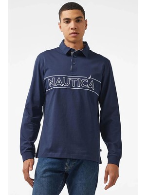 Nautica Erkek Lacivert Markalamalı Polo