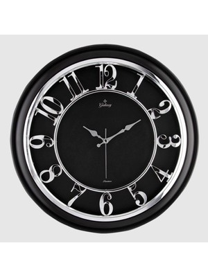 Mediterian 'iş-Sat' Büyük Boy Dekoratif Salon ve Ofis Duvar Saati