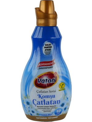Konsantre Vatan Komşu Çatlatan Yumuşatıcı 1,44 lt Menekşe Kokusu ile 60 Yıkama İçin Özel Formül
