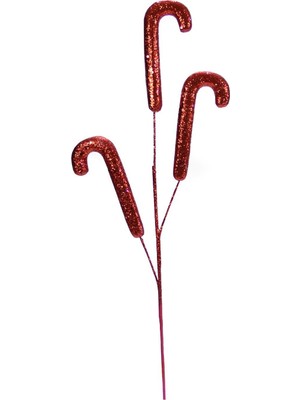 Dekorsende Yılbaşı Baston Şeker Pike Kırmızı 64 Cm