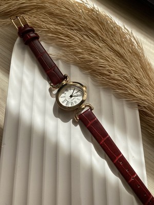 Quartz Retro Minimal Vintage Deri Kordon Kadın Kol Saati Kelebek Model