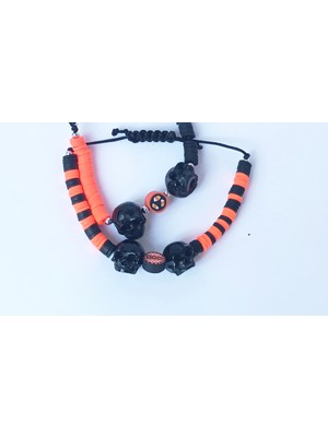 Yamyam Accessories 2li Hallowen Cadılar Bayramı Makrome Fimo Bileklik