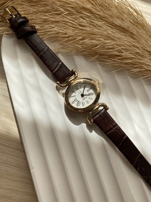 Quartz Retro Minimal Vintage Deri Kordon Kadın Kol Saati Kelebek Model