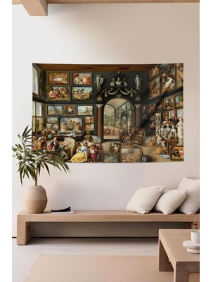 Mediterian Duvar Örtüsü - Duvar Halısı - Tapestry - Sanatsal Willem Van Haecht - Apelles Campaspe'yi Resmediyo