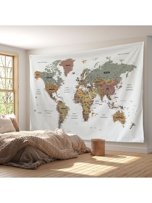 Mediterian Dünyayı yansıtan turuncu dikdörtgen duvar ve halı örtüsü, kaliteli kanvas kumaş 150x220