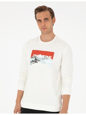 Pierre Cardin Erkek Ekru Regular Fit Sweatshirt 50292984-VR019