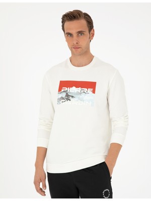 Pierre Cardin Erkek Ekru Regular Fit Sweatshirt 50292984-VR019