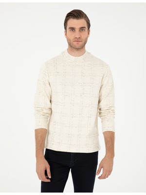 Pierre Cardin Erkek Ekru Regular Fit Sweatshirt 50292470-VR019