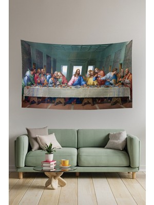 Mediterian Lacivert dikdörtgen duvar halısı, 70x140 cm, şık ve dekoratif ürün