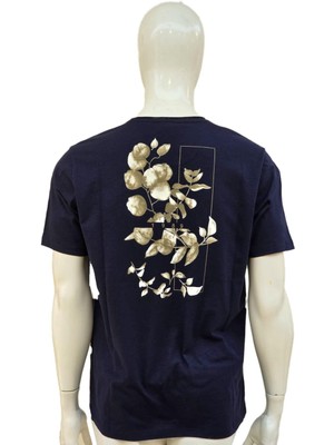 Campione 1099107 Erkek T-Shirt Indigo