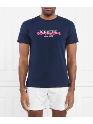 Iceberg ICE3MTS01 Neon T-Shirt Navy