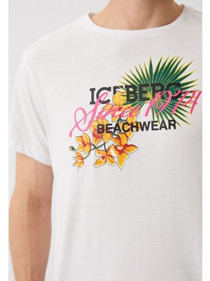 Iceberg ICE3MTS02 Flower T-Shirt Black