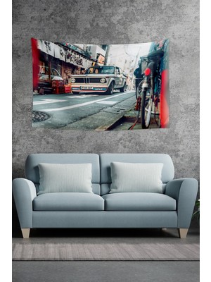 Mediterian Beyaz Dikdörtgen Duvar Örtüsü Halısı 150x100 cm, şık ve dayanıklı tasarım