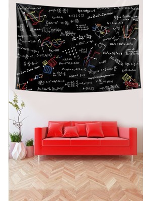 Mediterian Kadife Doku Siyah Kare Duvar Örtüsü, 140x140 cm, şık ve dayanıklı tasarım