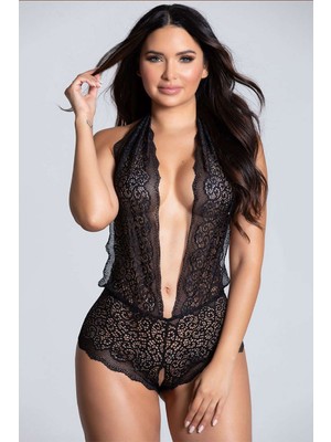 Kadın Özel Bölgesi Açık Fantezi Bodysuit Siyah Bayan Siyah Fantazi İç Çamaşırı 3049.1364.