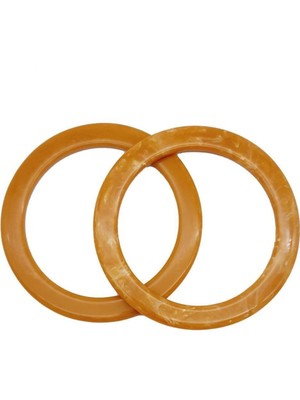 Nidage 13CM Yuvarlak Akrilik Hardal Sarı Mermer Desen Çanta Sapı