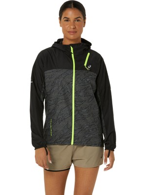 Asics Fujitrail Packable Windbreaker Kadın Siyah Ceket 2012C977-001