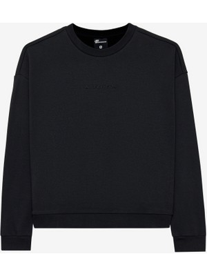 Skechers W Essential Crewneck Sweatshirt Kadın Siyah Sweatshirt S242109-001
