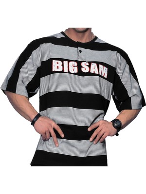 Big Sam Oversize Çizgili T-Sihrt Big Sam 2607