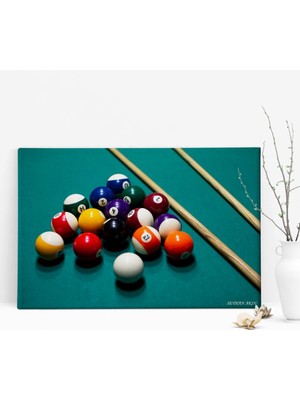 BK Kişiye Özel Bilardo Temalı Kanvas Tablo (50 x 70 Cm.) 3