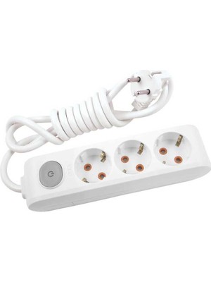 Viko 3'lü Priz 2 Metre Anahtarlı Topraklı Çocuk Kilitli