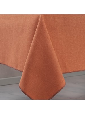 Schafer Home Bianca Keten Polyester Masa Örtüsü 160X250-TURUNCU