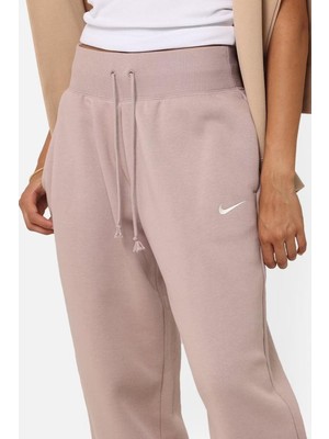 Nike Sportswear Phoenix Fleece High Rise Oversized Şardonlu Büyük Beden Yüksek Bel Kadın Eşofman Altı Sütlü Kahve