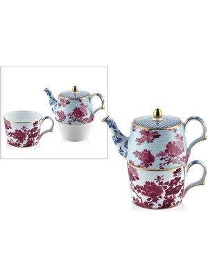 Lamedore Tea Delight Tek Kişilik Demlikli Fincan Seti