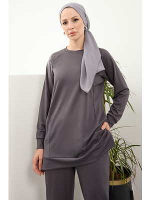 Divine Line Kadın Beli Lastikli Tunik Pantolon Ikili Takım