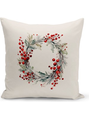 Bertille Home Yılbaşı Serisi Çift Tarafı Dijital Baskılı  4'lü Kırlent Kılıfı Seti (Christmas Noel Cushion Cover)