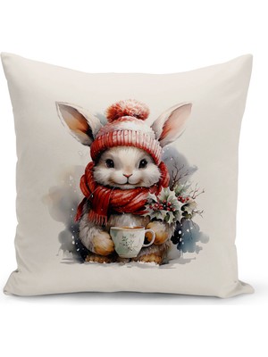 Bertille Home Yılbaşı Serisi Çift Tarafı Dijital Baskılı  4'lü Kırlent Kılıfı Seti (Christmas Noel Cushion Cover)