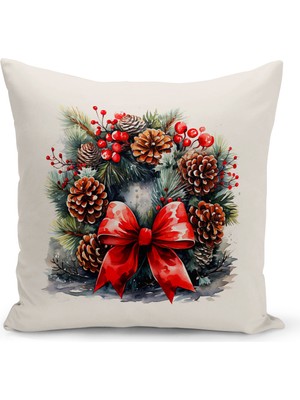 Bertille Home Yılbaşı Serisi Çift Tarafı Dijital Baskılı  4'lü Kırlent Kılıfı Seti (Christmas Noel Cushion Cover)