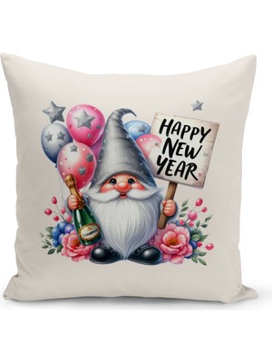 Bertille Home Yılbaşı Serisi Çift Tarafı Dijital Baskılı  4'lü Kırlent Kılıfı Seti (Christmas Noel Cushion Cover)