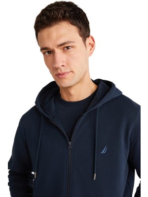 Nautica Erkek Lacivert Fermuarlı Sweatshirt