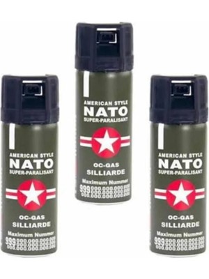 My Geppeto Bag Nato 50 ml Biber Gazı 3 Adet Yeşil Renkli Aksesuar Plastik Sap Özellikli Kolay Kullanım