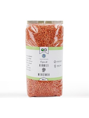 OG natural Organik Kırmızı Mercimek 900 Gr