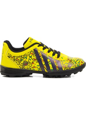 Ayakmod Hulk Örümcek Desenli Sarı Çocuk Halı Saha Ayakkabısı