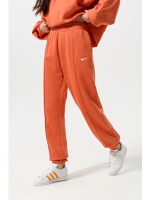 Nike Sportswear Loose Fit Pant Bol ve Uzun Kesim Turuncu Eşofman Altı