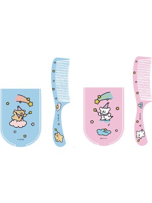 Miniso Maltesse Lisanslı Aynalı Tarak Seti - Sevimli Bakım Arkadaşları