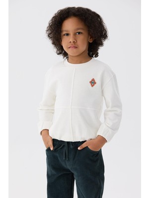 Nebbati Bg Store Erkek Çocuk Ekru Sweatshirt