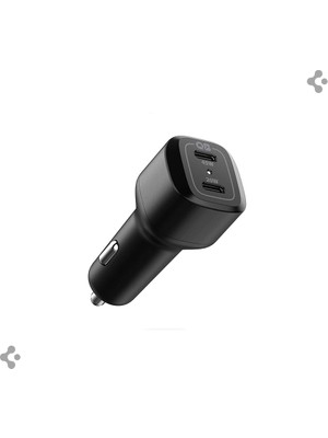 Spigen 65W USB-C 2 Port Araç içi Hızlı Şarj Aleti PPS Desteği Akım Korumalı Güç Adaptörü Çakmaklık iPhone & Android & iPad & MacBook Type-C - ACP02562