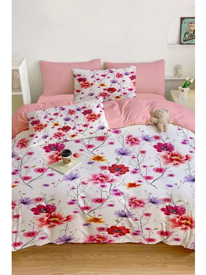 Amor Home Çift Kişilik  Pamuk Saten Nevresim Takımı Spring Flower