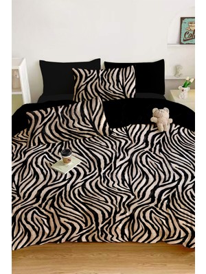 Amor Home Çift Kişilik  Pamuk Saten Nevresim Takımı Zebra Pattern