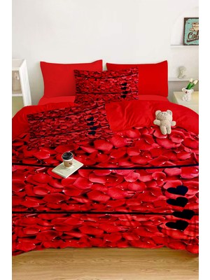 Amor Home Çift Kişilik  Pamuk Saten Nevresim Takımı Rose Love