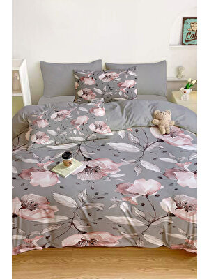 Amor Home Çift Kişilik  Pamuk Saten Nevresim Takımı Rose Grey